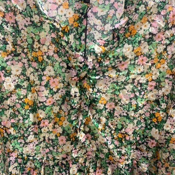 Who What Wear Multicolor Floral Long Sleeve Dress - Picture 5 of 10